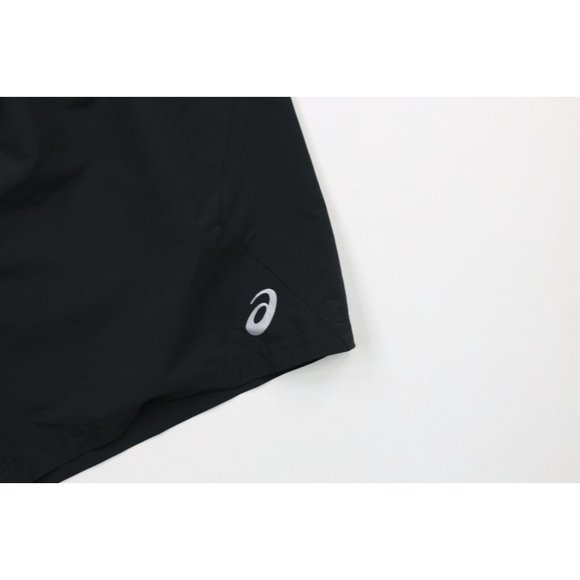 Asics Mens Medium Reflective Logo Lined Jogging Running Shorts Black Polyester - Picture 4 of 9